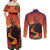Hawaii Kilauea Volcano Couples Matching Off Shoulder Maxi Dress and Long Sleeve Button Shirt Pele Goddess