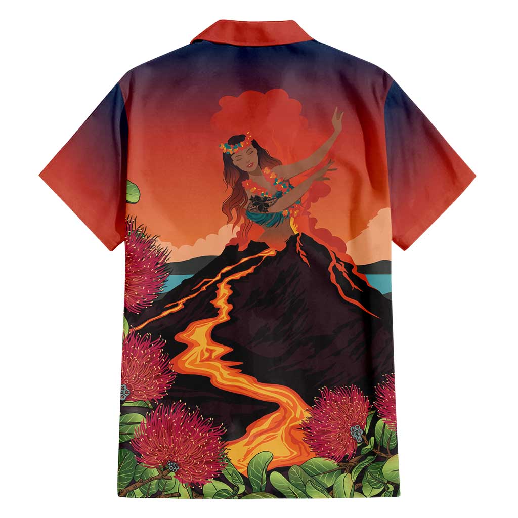 Hawaii Kilauea Volcano Family Matching Off Shoulder Maxi Dress and Hawaiian Shirt Pele Goddess LT7 - Polynesian Pride
