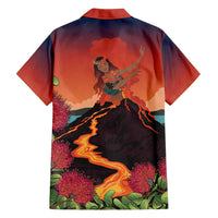 Hawaii Kilauea Volcano Family Matching Off Shoulder Short Dress and Hawaiian Shirt Pele Goddess LT7 - Polynesian Pride