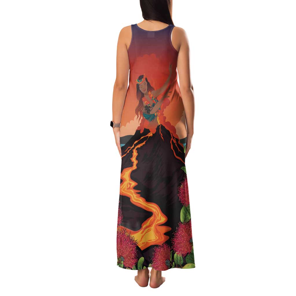 Hawaii Kilauea Volcano Family Matching Tank Maxi Dress and Hawaiian Shirt Pele Goddess LT7 - Polynesian Pride