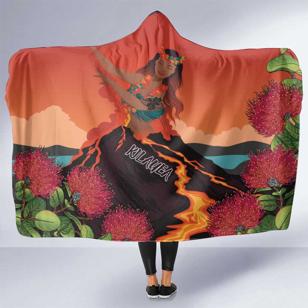 Hawaii Kilauea Volcano Hooded Blanket Pele Goddess