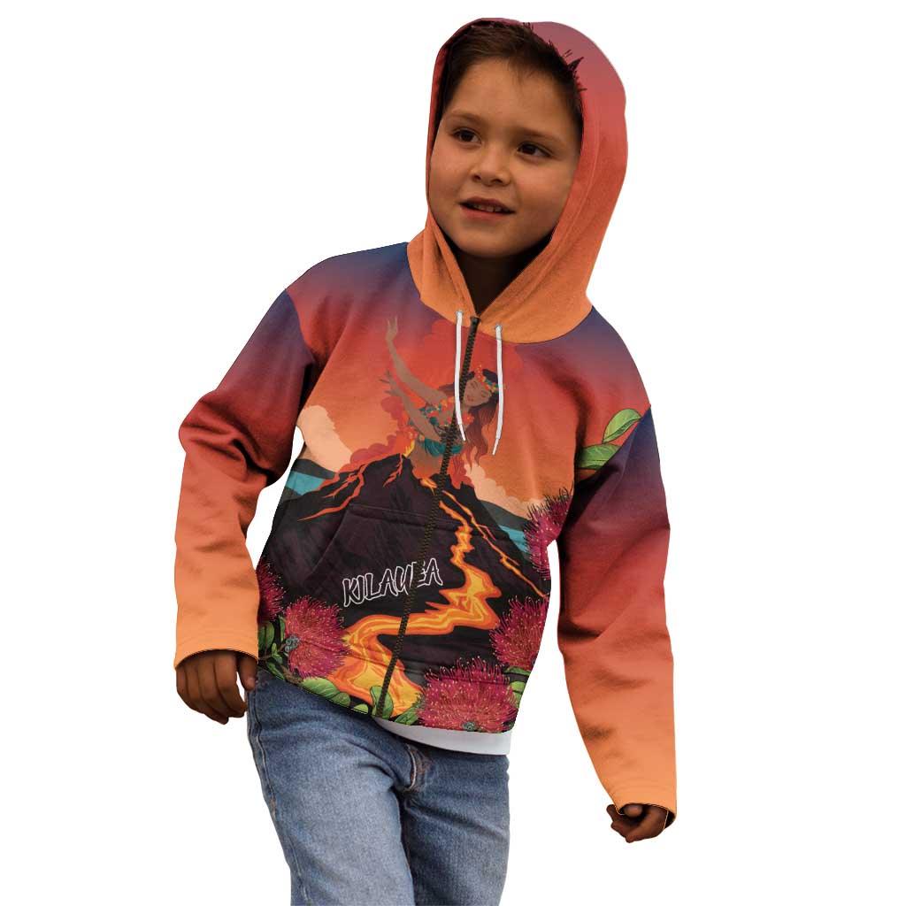 Hawaii Kilauea Volcano Kid Hoodie Pele Goddess