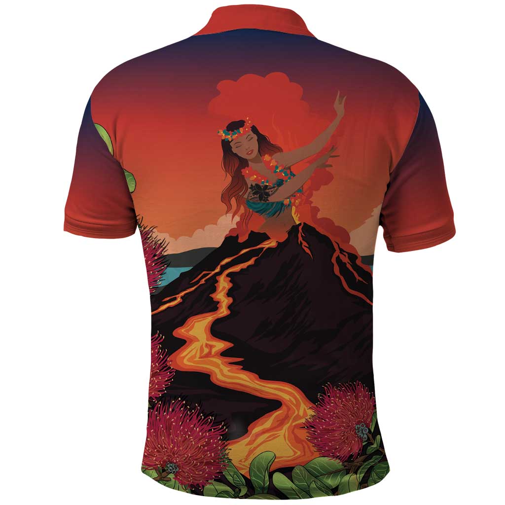 Hawaii Kilauea Volcano Polo Shirt Pele Goddess