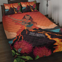 Hawaii Kilauea Volcano Quilt Bed Set Pele Goddess