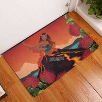Hawaii Kilauea Volcano Rubber Doormat Pele Goddess