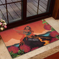Hawaii Kilauea Volcano Rubber Doormat Pele Goddess