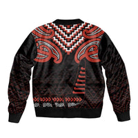 Maori Waitangi Bomber Jacket Kotahitanga Poutama Mix Whakairo - Polynesian Pride