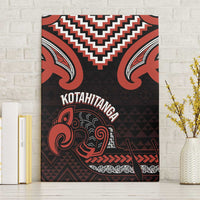 Maori Waitangi Canvas Wall Art Kotahitanga Poutama Mix Whakairo LT7 Without Frame Black - Polynesian Pride
