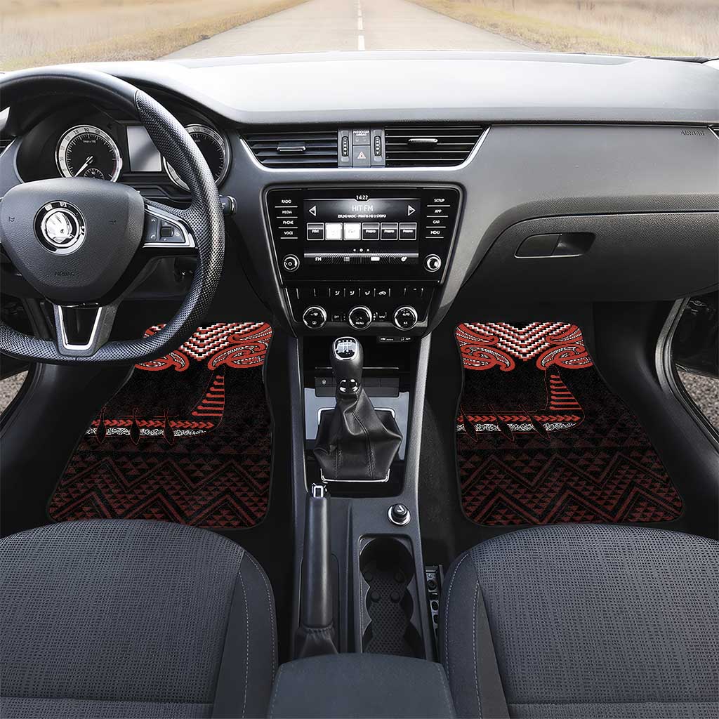 Maori Waitangi Car Mats Kotahitanga Poutama Mix Whakairo - Polynesian Pride