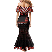 Maori Waitangi Family Matching Mermaid Dress and Hawaiian Shirt Kotahitanga Poutama Mix Whakairo LT7 - Polynesian Pride