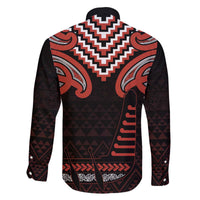 Maori Waitangi Family Matching Off The Shoulder Long Sleeve Dress and Hawaiian Shirt Kotahitanga Poutama Mix Whakairo LT7 - Polynesian Pride