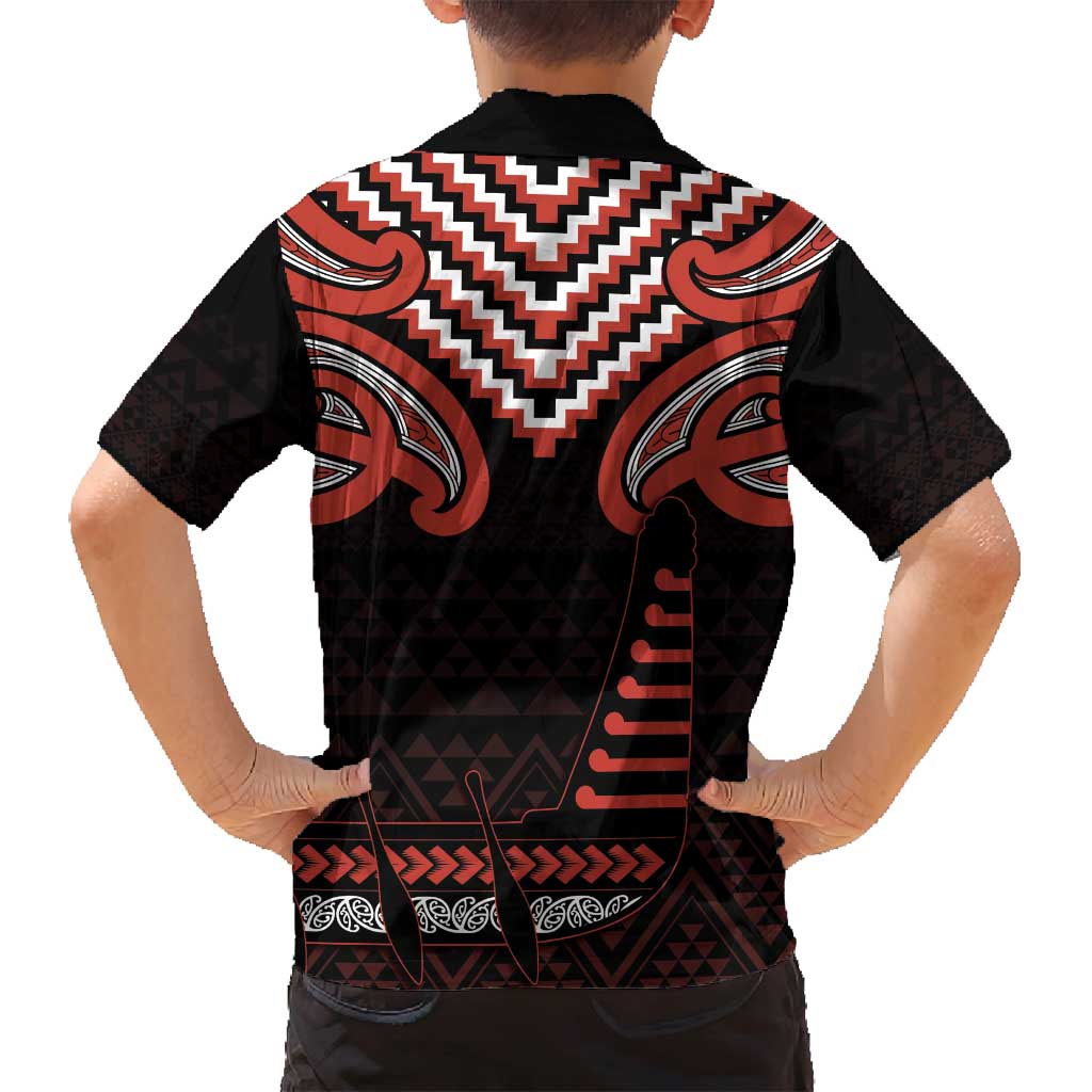 Maori Waitangi Family Matching Off Shoulder Maxi Dress and Hawaiian Shirt Kotahitanga Poutama Mix Whakairo LT7 - Polynesian Pride