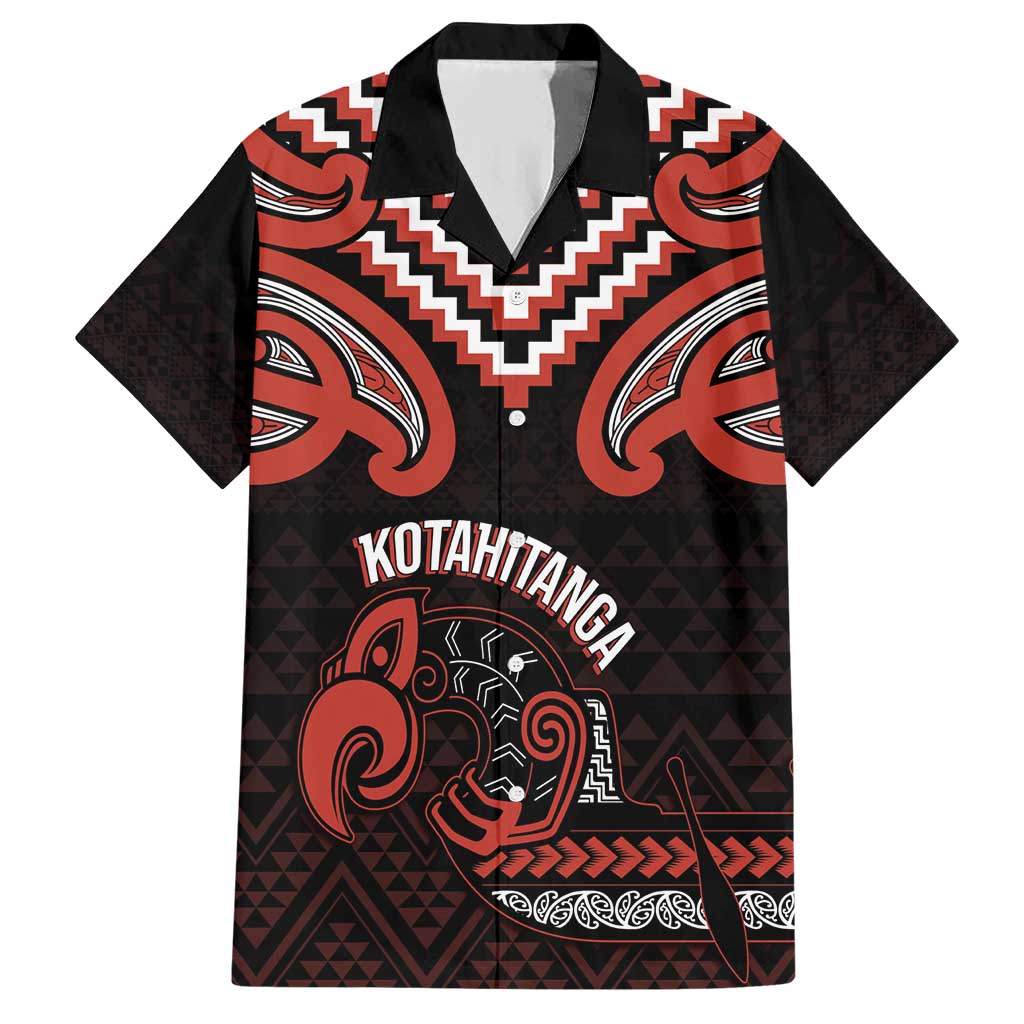 Maori Waitangi Family Matching Short Sleeve Bodycon Dress and Hawaiian Shirt Kotahitanga Poutama Mix Whakairo LT7 Dad's Shirt - Short Sleeve Black - Polynesian Pride
