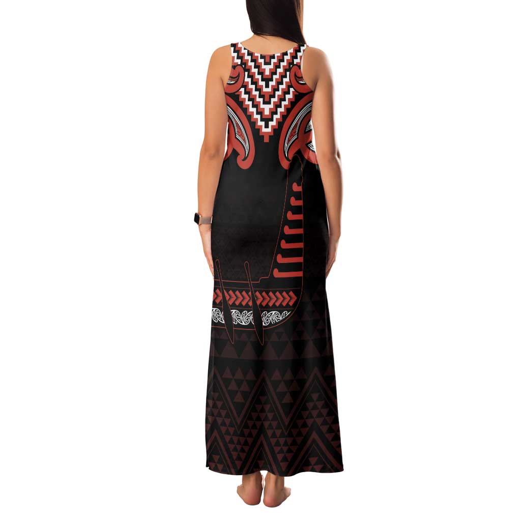 Maori Waitangi Family Matching Tank Maxi Dress and Hawaiian Shirt Kotahitanga Poutama Mix Whakairo LT7 - Polynesian Pride