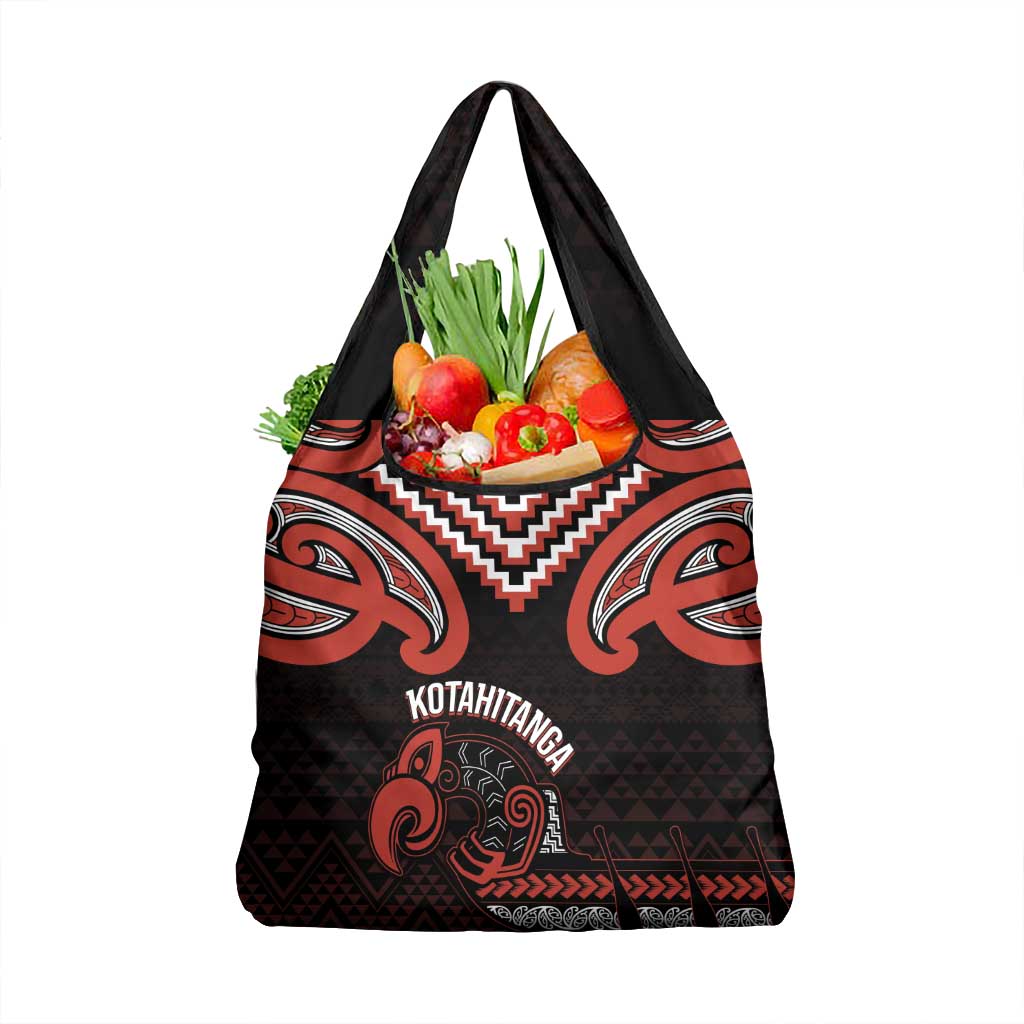 Maori Waitangi Grocery Bag Kotahitanga Poutama Mix Whakairo LT7 1-pack One Size Black - Polynesian Pride