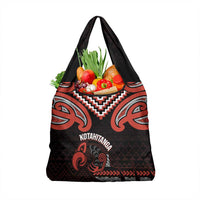 Maori Waitangi Grocery Bag Kotahitanga Poutama Mix Whakairo LT7 1-pack One Size Black - Polynesian Pride