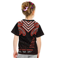 Maori Waitangi Kid T Shirt Kotahitanga Poutama Mix Whakairo - Polynesian Pride