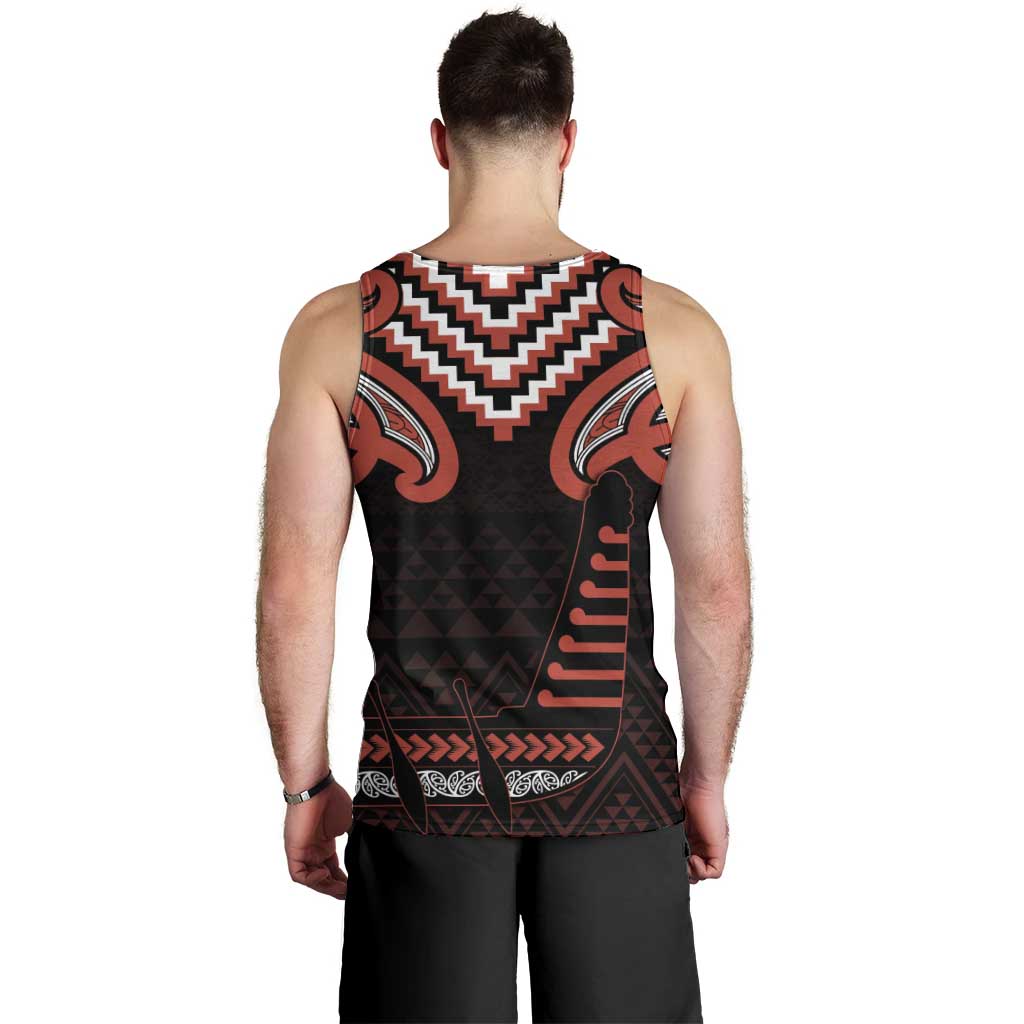Maori Waitangi Men Tank Top Kotahitanga Poutama Mix Whakairo - Polynesian Pride