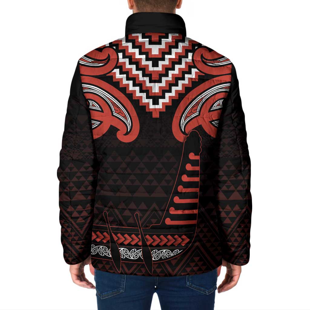 Maori Waitangi Padded Jacket Kotahitanga Poutama Mix Whakairo LT7 - Polynesian Pride