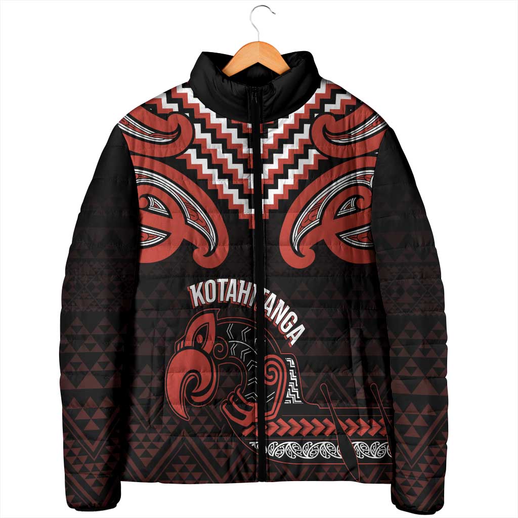 Maori Waitangi Padded Jacket Kotahitanga Poutama Mix Whakairo LT7 - Polynesian Pride