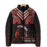 Maori Waitangi Padded Jacket Kotahitanga Poutama Mix Whakairo LT7 - Polynesian Pride