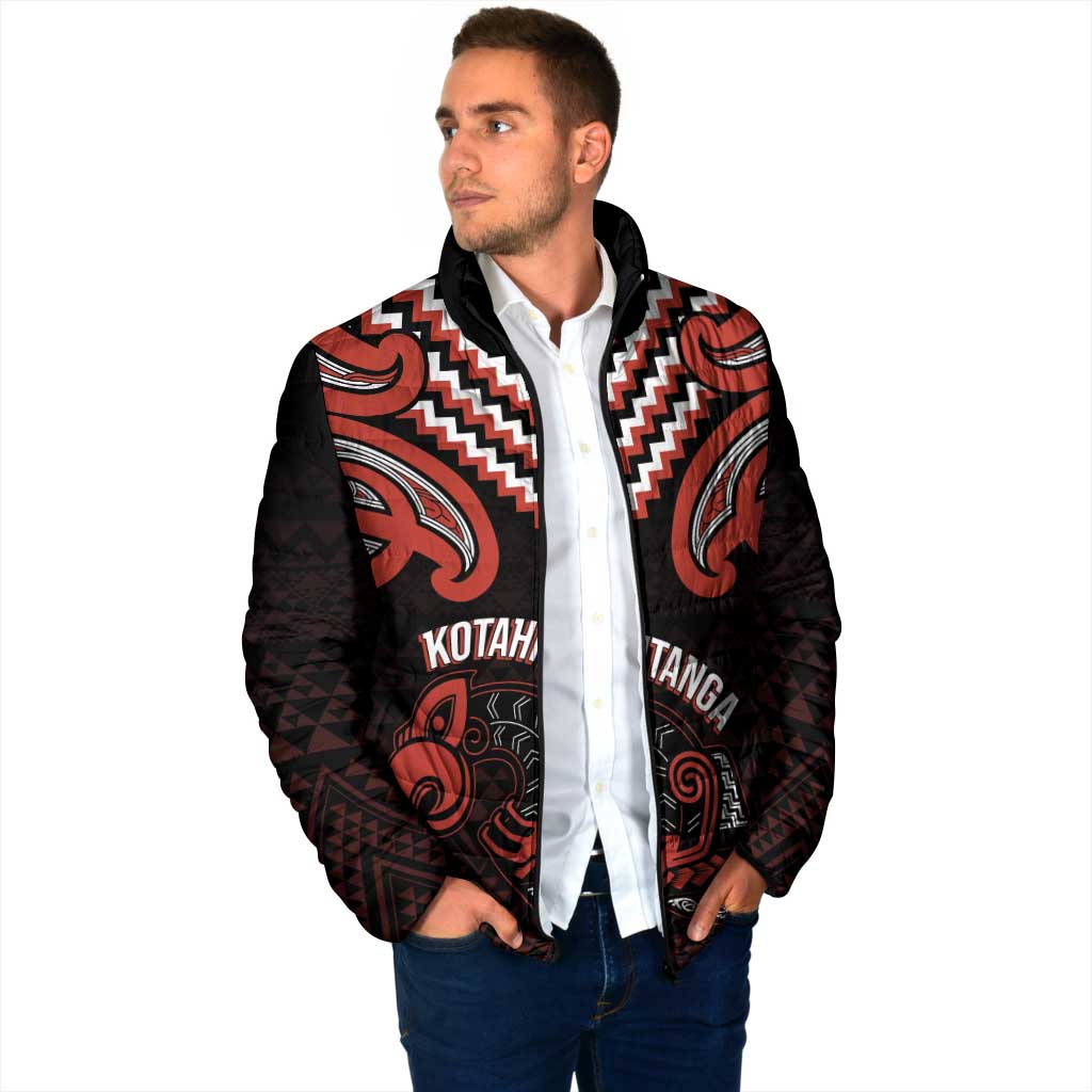 Maori Waitangi Padded Jacket Kotahitanga Poutama Mix Whakairo LT7 - Polynesian Pride