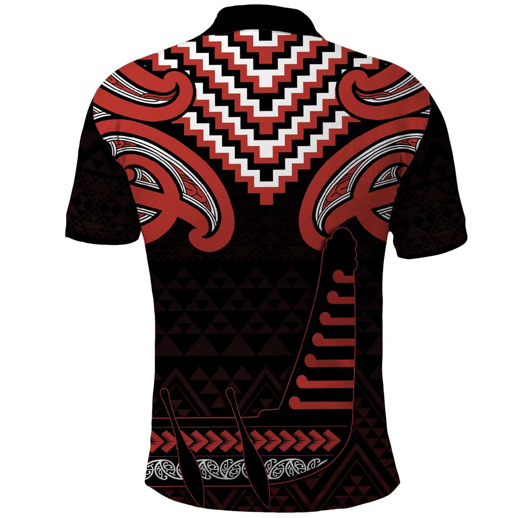 Maori Waitangi Polo Shirt Kotahitanga Poutama Mix Whakairo - Polynesian Pride