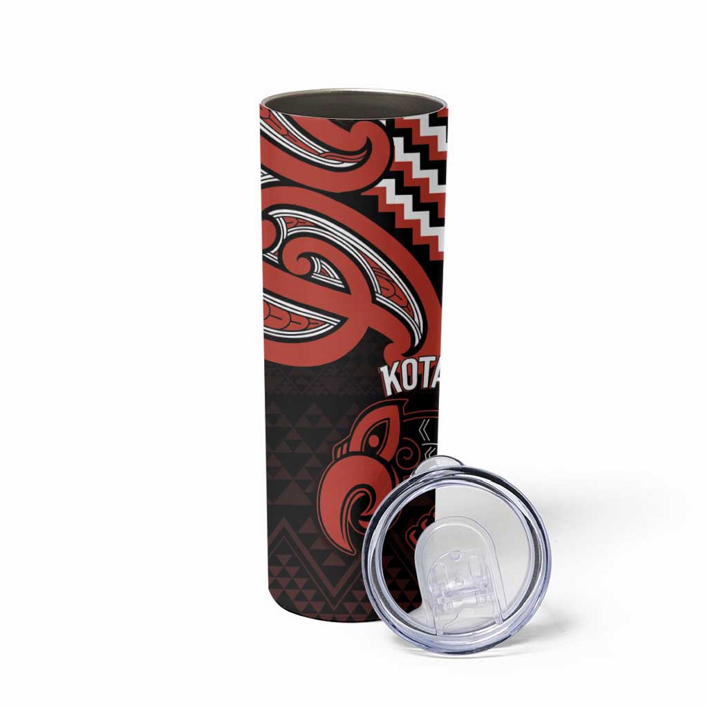 Maori Waitangi Skinny Tumbler Kotahitanga Poutama Mix Whakairo LT7 - Polynesian Pride
