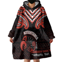 Maori Waitangi Wearable Blanket Hoodie Kotahitanga Poutama Mix Whakairo - Polynesian Pride