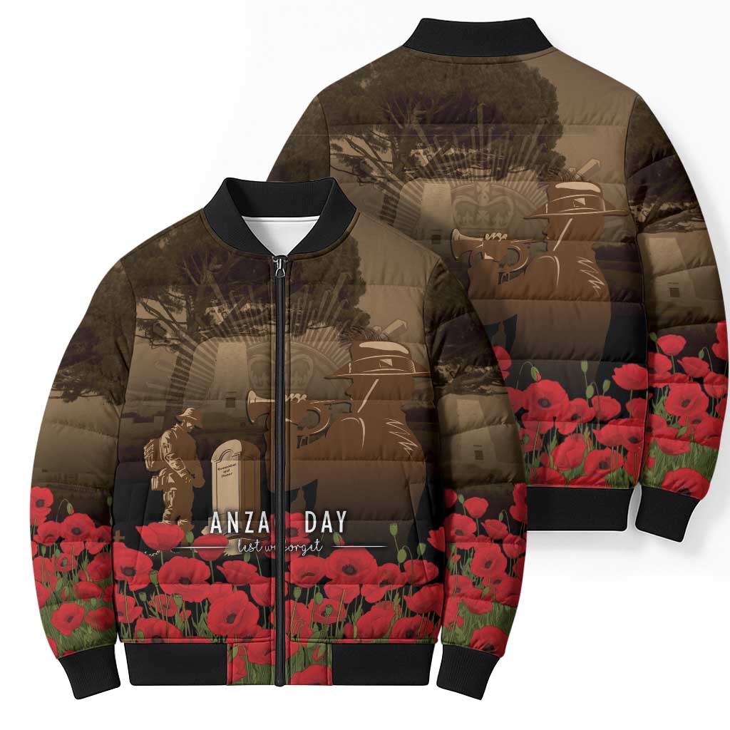 Australia - New Zealand ANZAC Lone Pine Bomber Puffer Jacket The Last Post