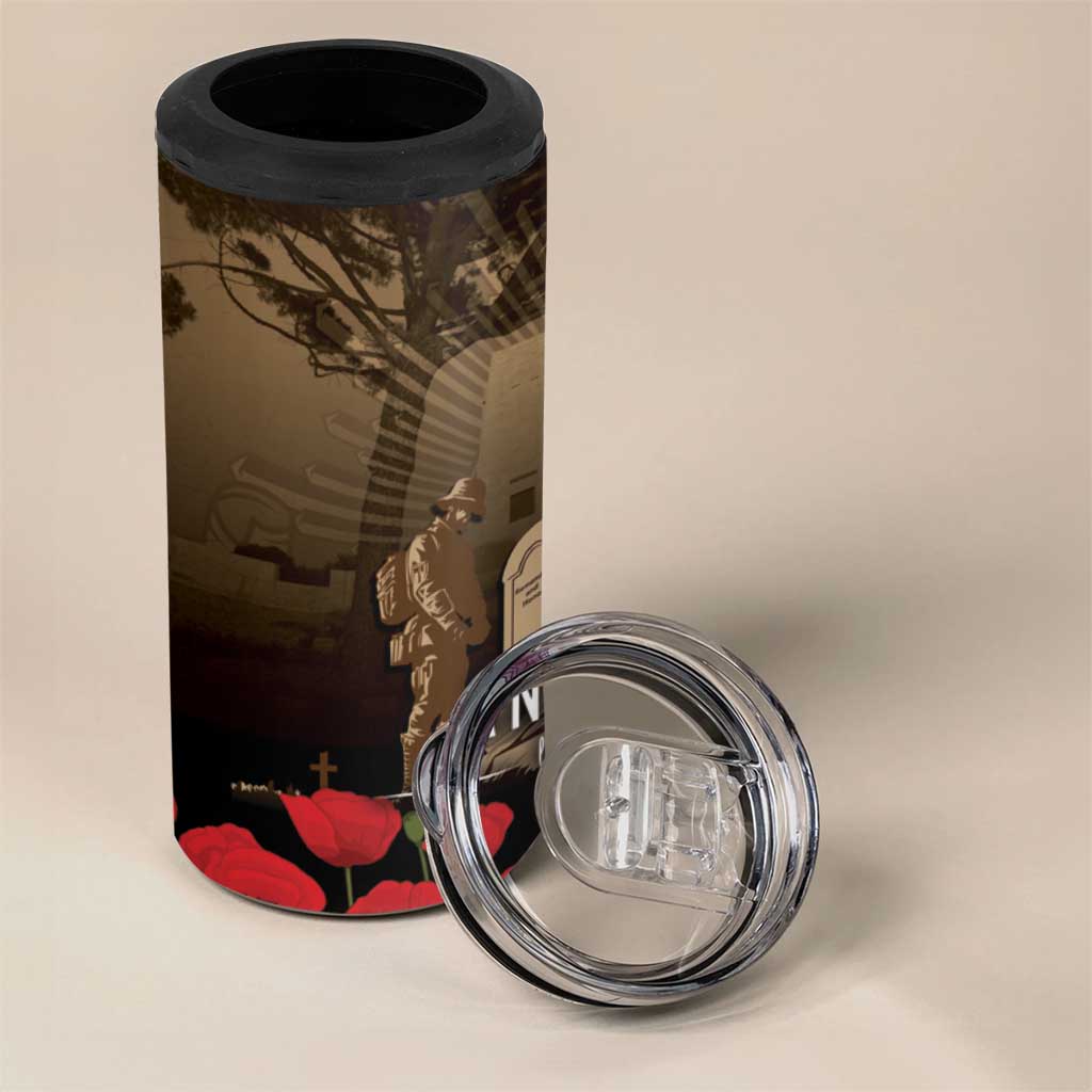 Australia - New Zealand ANZAC Lone Pine 4 in 1 Can Cooler Tumbler The Last Post LT7 - Polynesian Pride