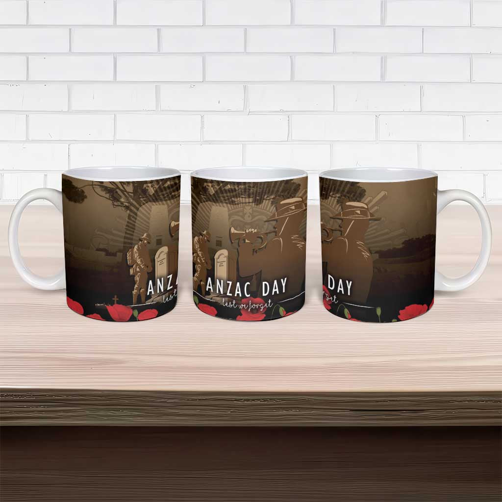 Australia - New Zealand ANZAC Lone Pine Ceramic Mug The Last Post