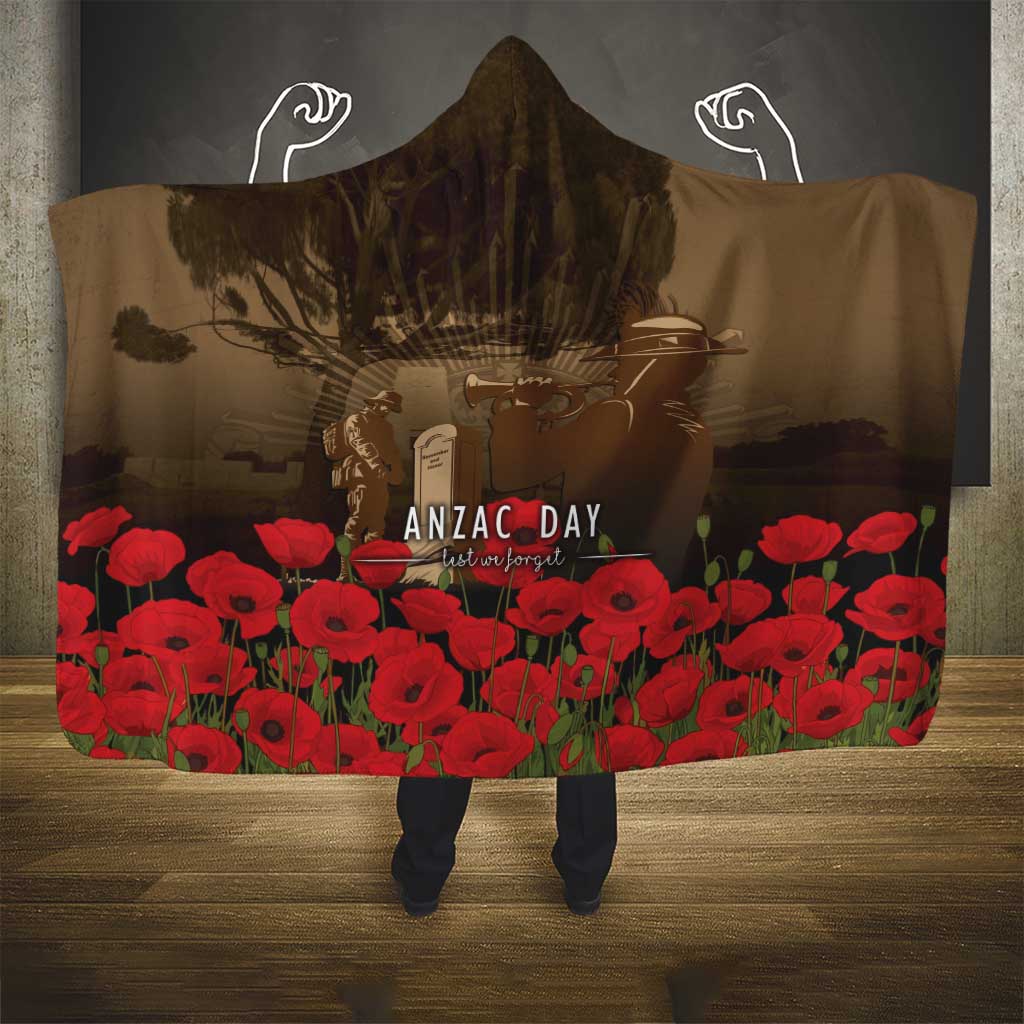 Australia - New Zealand ANZAC Lone Pine Hooded Blanket The Last Post LT7 - Polynesian Pride