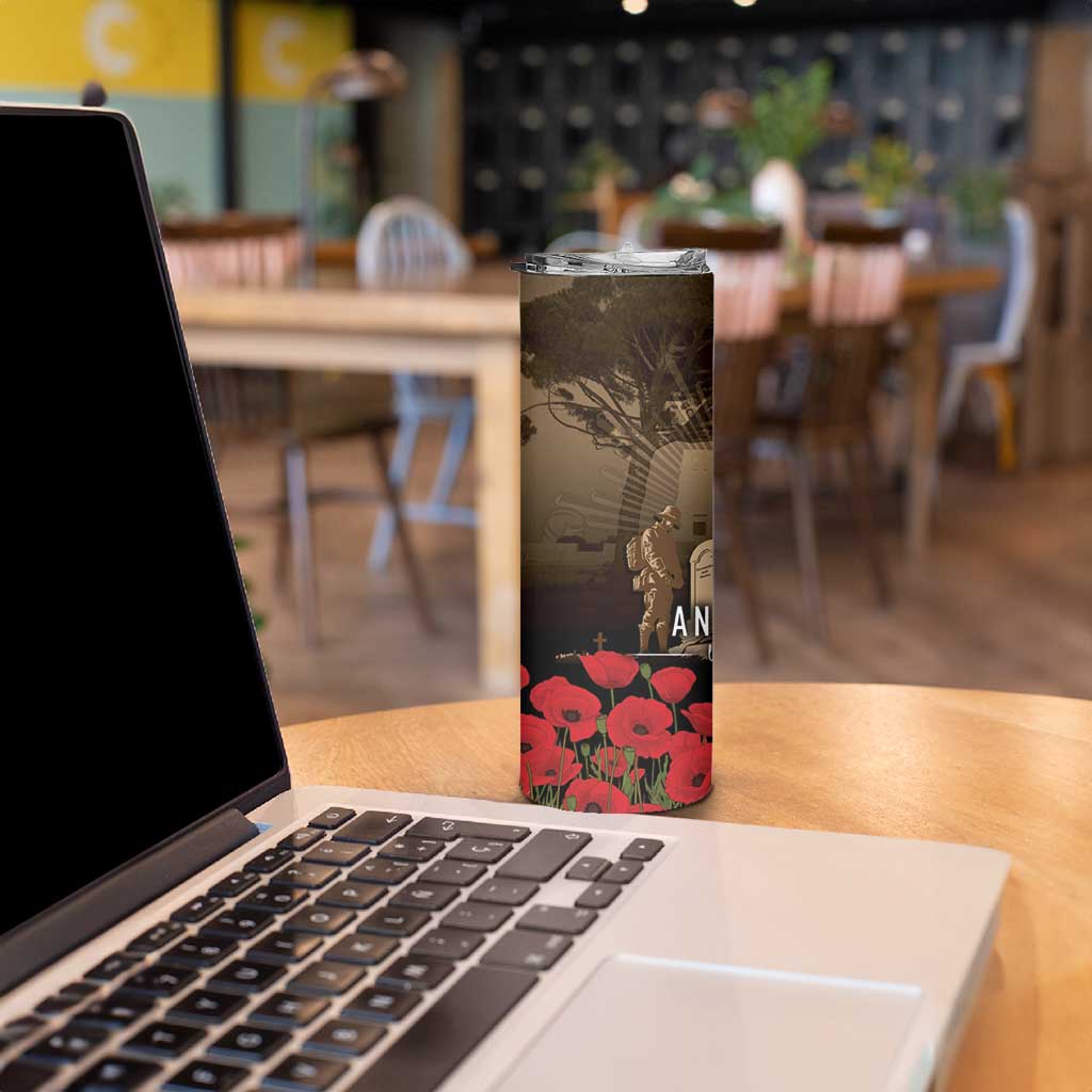 Australia - New Zealand ANZAC Lone Pine Skinny Tumbler The Last Post LT7 - Polynesian Pride