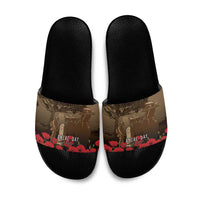 Australia - New Zealand ANZAC Lone Pine Slide Sandals The Last Post LT7 Old Gold - Polynesian Pride