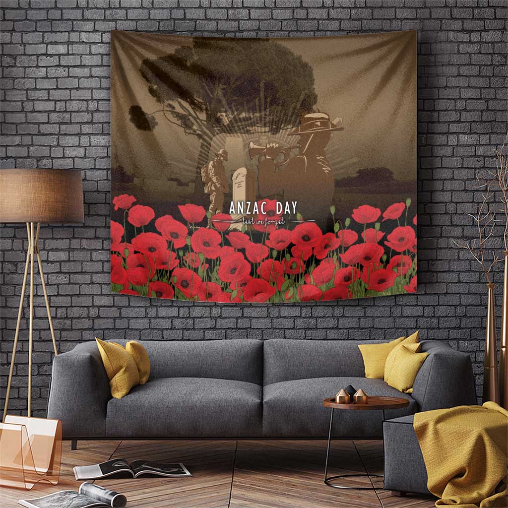 Australia - New Zealand ANZAC Lone Pine Tapestry The Last Post LT7 Old Gold - Polynesian Pride