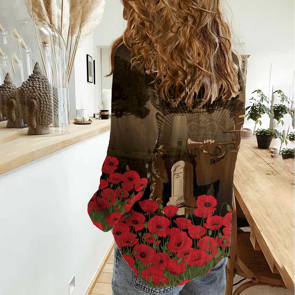 Australia - New Zealand ANZAC Lone Pine Women Casual Shirt The Last Post LT7 - Polynesian Pride