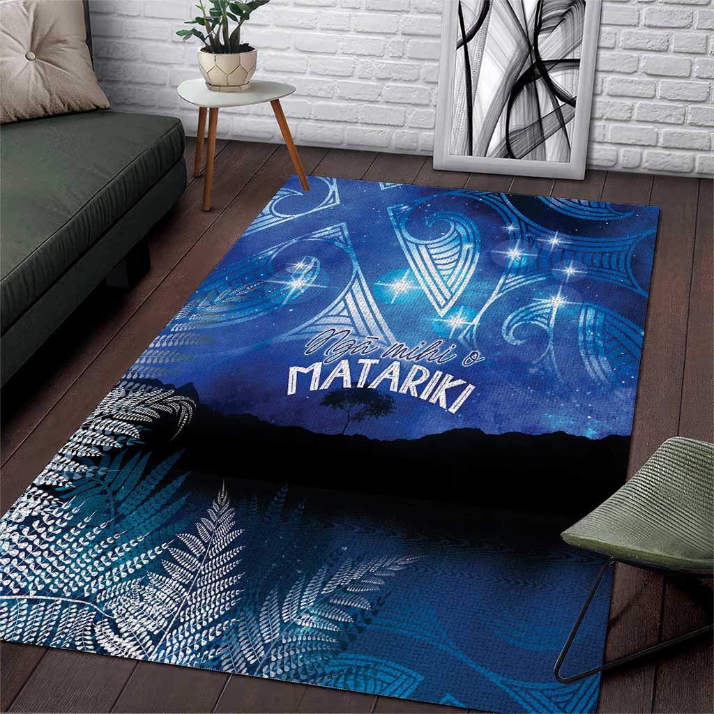 NZ Maori Matariki Scenery Area Rug Galaxy Sky