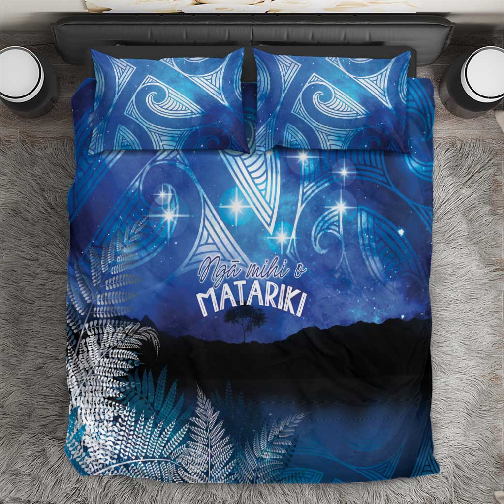 NZ Maori Matariki Scenery Bedding Set Galaxy Sky