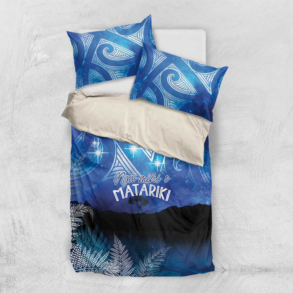 NZ Maori Matariki Scenery Bedding Set Galaxy Sky