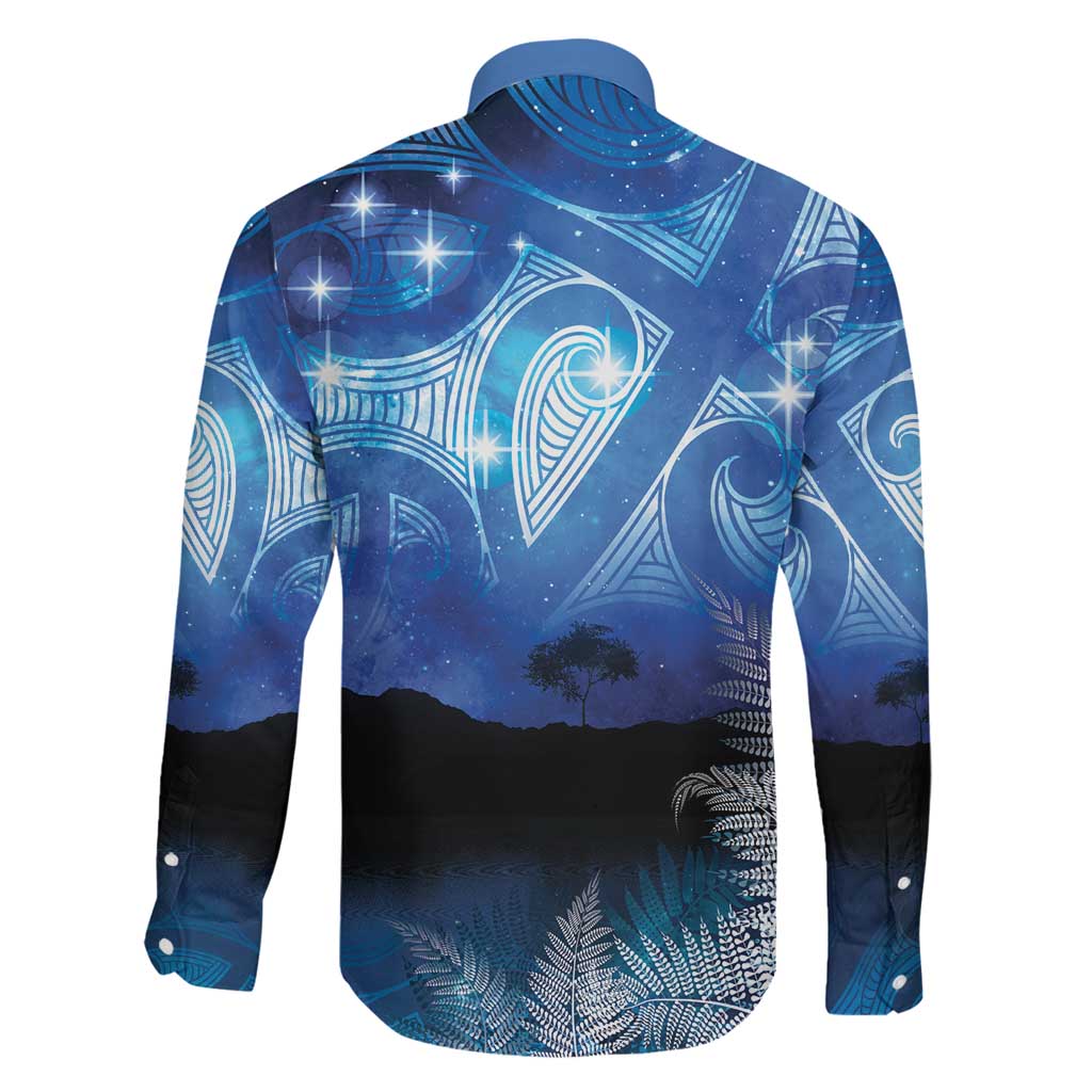 NZ Maori Matariki Scenery Family Matching Off Shoulder Maxi Dress and Hawaiian Shirt Galaxy Sky LT7 - Polynesian Pride
