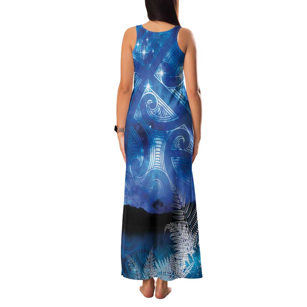 NZ Maori Matariki Scenery Family Matching Tank Maxi Dress and Hawaiian Shirt Galaxy Sky LT7 - Polynesian Pride
