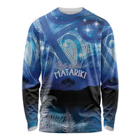 NZ Maori Matariki Scenery Long Sleeve Shirt Galaxy Sky