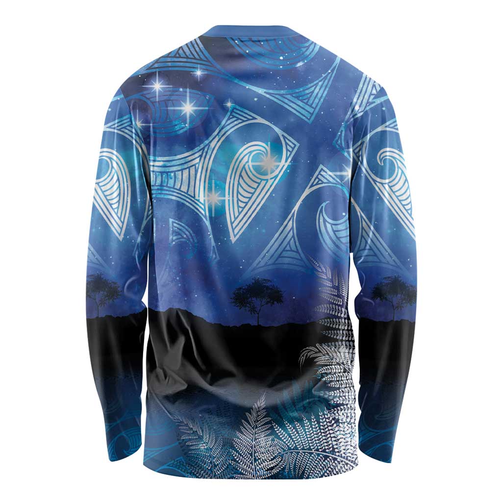 NZ Maori Matariki Scenery Long Sleeve Shirt Galaxy Sky