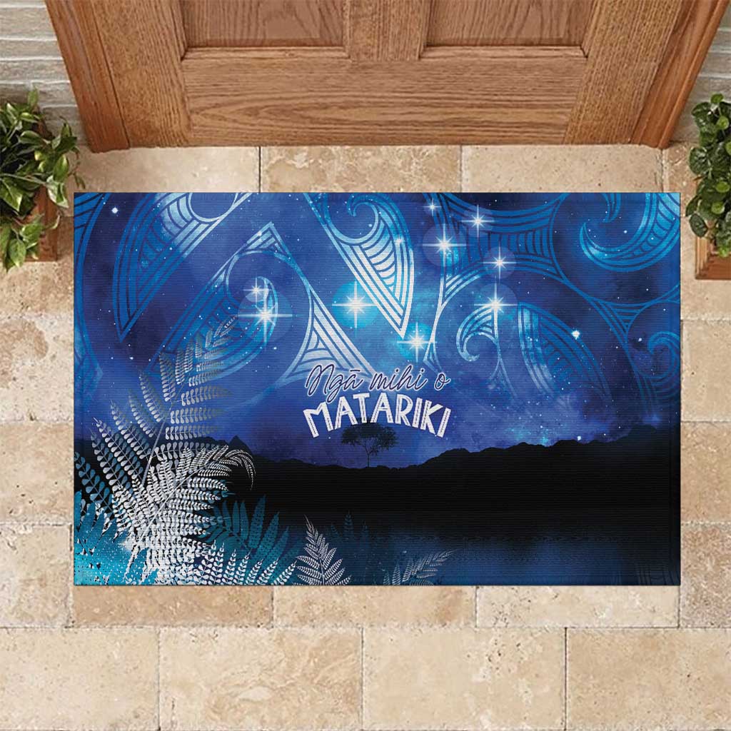 NZ Maori Matariki Scenery Rubber Doormat Galaxy Sky
