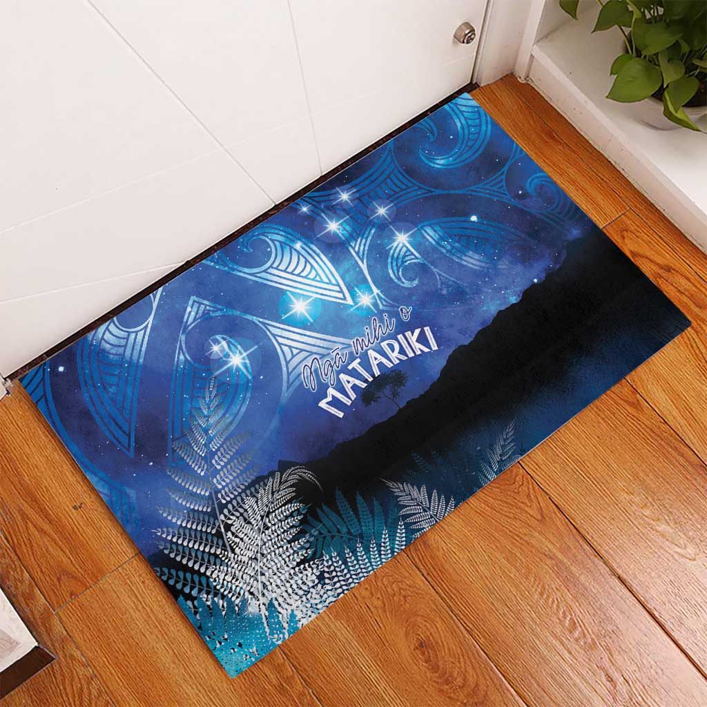 NZ Maori Matariki Scenery Rubber Doormat Galaxy Sky