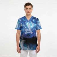 NZ Maori Matariki Scenery Scrub Top Galaxy Sky