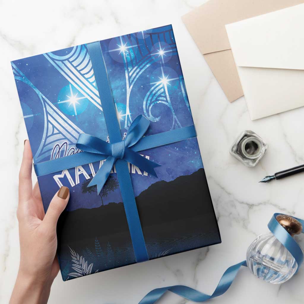 NZ Maori Matariki Scenery Wrapping Paper Galaxy Sky