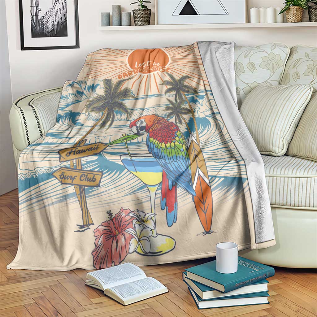 Christmas In July - Hawaii Retro Blanket Lost In Parrot-dise