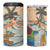 Personalized Christmas In July - Hawaii Retro 4 in 1 Can Cooler Tumbler Lost In Parrot-dise